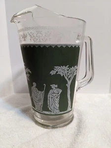 HELLENIC GREEN SERVING PITCHER WITH GREEK GOD DESIGN - Imagen 1 de 6