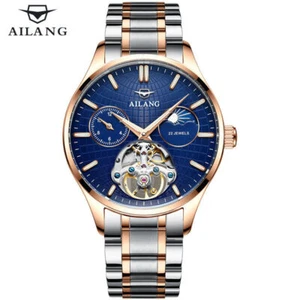 AILANG Men's Watch Moon Phases Tourbillon Automatic Mechanical Wristwatches - Picture 1 of 39