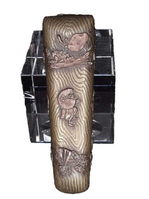 Japanese Meiji Mixed metal Box with faux wood grain - Image 1 of 4