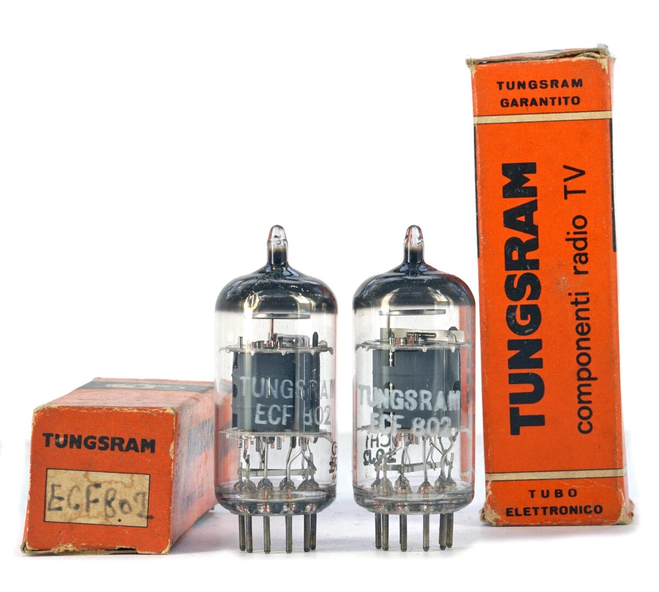 ONE ECF802/6JW8 TUNGSRAM NOS FRANCE Tubo Tubos Valvola ഀ 真空管 电子管 Válvula Foto 1 de 1