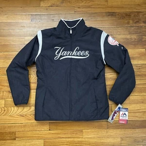 Women’s MLB Majestic New York Yankees Therma Base Dugout Jacket Size L NWT VTG - Picture 1 of 6