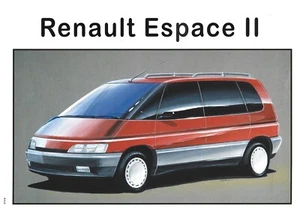 FICHE TECHNIQUE PUBLICITAIRE / RENAULT ESPACE II - Imagen 1 de 2