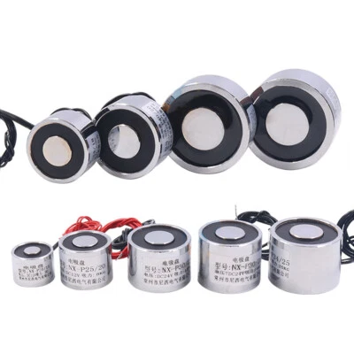 DC12V/24V Lifting Holding Magnet Electromagnet Solenoid Electro Magnet 30N-2400N - Image 1 of 4