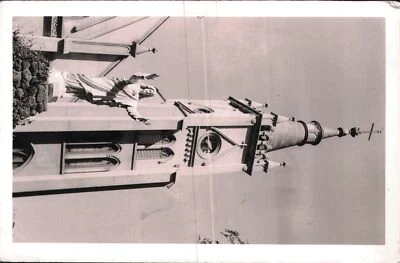 Historical Postcard of Jesus Statue on Church - Rare RPPC - Vintage 1914 - Image 1 of 2