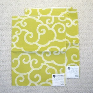 2 Muestras de Tela Pindler Blanco Citrino Mod Abstracto 17" X 26" Retro Nuevo con Etiquetas - Imagen 1 de 3