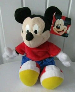 2001 Mattel Fisher Price Walt Disney Mickey Mouse Plush Stuffed Doll w/Tag 12" - Picture 1 of 2
