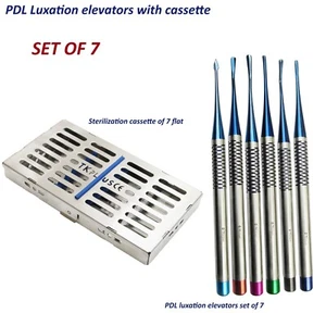 Cassette of 7 Luxating Elevator dental Proximators Precise Tip dental surgical - Bild 1 von 5