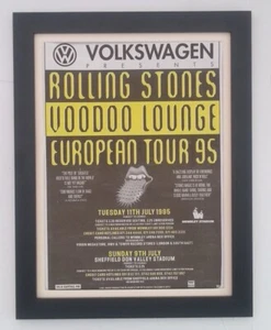 ROLLING STONES*Voodoo Tour*1995*RARE*ORIGINAL*POSTER*AD*FRAMED*FAST WORLD SHIP - Bild 1 von 5