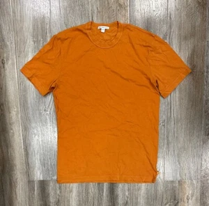 James Perse Men's Orange Pigment Wash Short Sleeve Crewneck T-Shirt - Picture 1 of 3