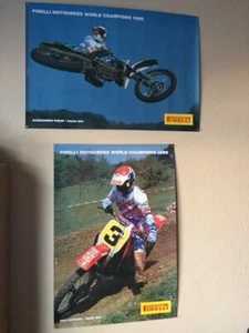 Alessandro Puzar /Suzuki 250 and Eric Geboers / Honda 500 Posters AHRMA MINT! - Picture 1 of 1