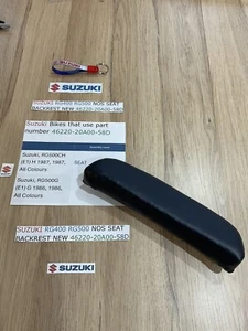 SUZUKI RG400 RG500 NOS REAR SEAT PAD NAVY PT NO 46220-20A00-58D NEW *NAVY BLUE* - Picture 1 of 12