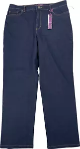 NEW Gloria Vanderbilt Women’s Dark Wash Amanda Tapered Leg Jeans - 16 Short - Picture 1 of 5