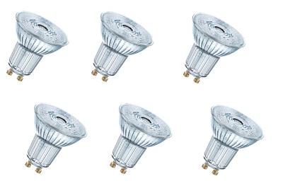 6x OSRAM LED BASE PAR16 Spot 4,3W = 50W GU10 36° EEK:F (Spektrum A-G) - Bild 1 von 3