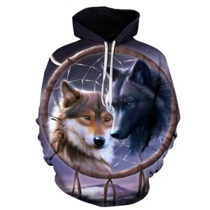 New Fashion 3D Men Women's Unisex Hoodie Sweater Sweatshirt Jacket Graphic Tops - Picture 1 of 9