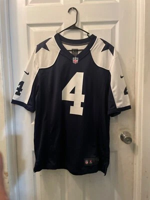 Camiseta Dak Prescott Dallas Cowboys firmada -grande - blanca Foto 1 de 4