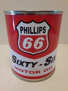 Lata de aceite de motor Phillips Sixty- Six 1 qt. - (Re-pop coleccionable) - Imagen 1 de 7