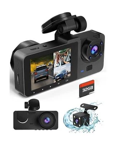 Dash Camera for Cars,4K Full UHD Car Camera Front Rear with Free 32GB Card,Bu... - Picture 1 of 7