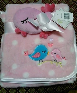 Baby Gear 2 Piece Bird Ultra Plush Nursery Blanket Lovey Toy Buddy Set NEW RARE - Picture 1 of 4