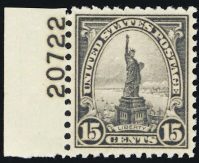 696, Mint XF NH 15¢ - PFC Certificate Graded 90 * Stuart Katz - Image 1 of 2