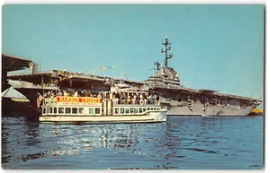 M.V. Shearwater Long Beach, CA Hafenrundfahrten 60er Jahre Vintage Postkarte - Bild 1 von 2
