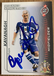 SIGNED GRAHAM KAVANAGH - SHOOT OUT CARD 2005/06 - WIGAN ATHLETIC
