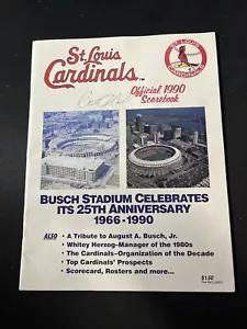 PAUL O’NEILL - 1990 St. Louis Cardinals - Autographed Program - CLEAN - See Pics - Picture 1 of 4