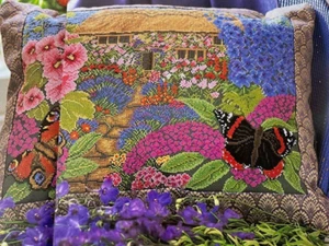 Cottage Garden Jill Gordon Cross Stitch Chart Flowers Butterflies Cottage - Picture 1 of 2
