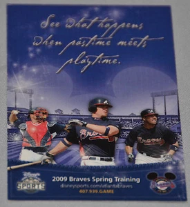 Atlanta Braves 2009 Spring Training Pocket Schedule (Disney World) Chipper Jones - Picture 1 of 2