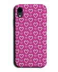 Hot Pink Love Hearts Wallpaper Pattern Phone Case Cover Background Heart BA10
