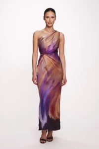 NWT Marchesa Couture Draped Satin Organza Cocktail Size US 8 - Picture 1 of 2