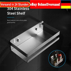 DE Edelstahl Duschregal Bohren Duschablage für Duschstange Seifenkorb - Bild 1 von 12