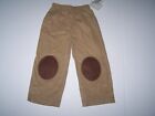Zuccini Boutique Boys Pants Tan Corduroy with Patches Elastic Waist Size 4T NWT