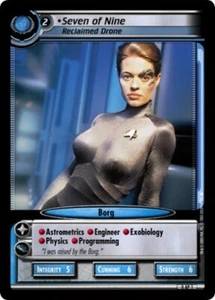 Star Trek CCG JUEGO DE RETRATOS 0AP1 Siete de Nueve Drone Recuperado Lámina GEMA COMO NUEVO - Imagen 1 de 1