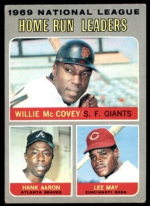1970 Topps #65 Willie McCovey/Hank Aaron/Lee May LL VG-VGEX *543