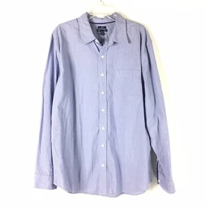 Nuevo con etiquetas Gap Para Hombres Calce Ajustado Botones Manga Larga Corto Talla XXL Azul Rayas Bolsillo - Imagen 1 de 8