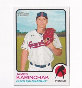 (12) James Karinchak 2022 TOPPS HERITAGE HIGH NUMBER CARD LOT #615 GUARDIANS - Picture 1 of 1
