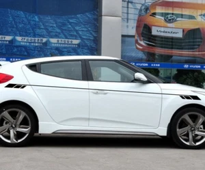 Calcomanías de coche rayas deportivas 114"" para calcomanías laterales de vinilo VELOSTER CB171 - Imagen 1 de 5
