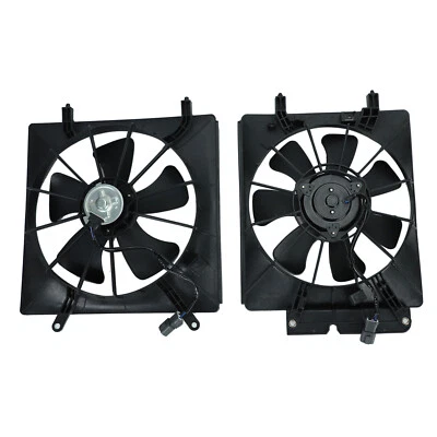 Pair AC Condenser Radiator Cooling 120W Fan Fit 2002-2006 Honda CR-V CRV Element - Image 1 of 4