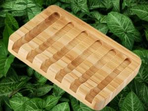 Bamboo Soap Tray with Vegan soap | bathroom | Wooden soap tray - Picture 1 of 3