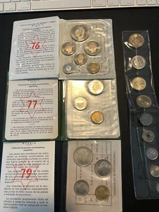 1976, 1977 & 1979 Spanish Madrid Unc Coin Mint Set Pruebas Numismatics - Picture 1 of 2