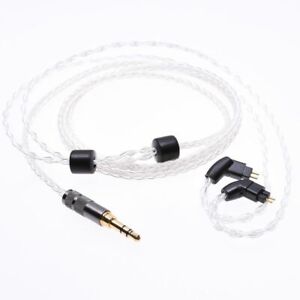 1.2m 8 Cores Hi-end Silver Plated Headphone Upgrade Cable 0.78mm two pin 