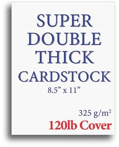 120lb Cover Thick Cardstock Paper - Plain Heavy Bright White Stock - 8.5" x 1... - Picture 1 of 2