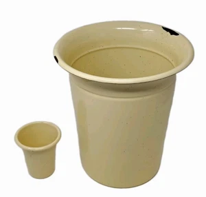 Emaillegeschirr gesprenkelter Emaille Papierkorb Metall Mülleimer Abfalleimer & Becher Tasse - Bild 1 von 24