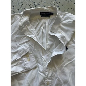 Ralph Lauren Yarmouth White Cotton Oxford Button Down Shirt Mens 16 34/35 - Picture 1 of 3