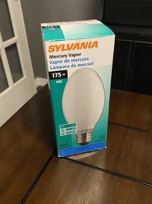 NIB - Sylvania 175W Mercury Vapor HID Outdoor COATED ED28 Bulb - 24,000 Hour - Image 1 of 4
