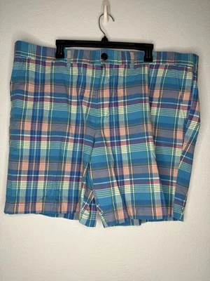 Pantalones Cortos Chinos Tommy Hilfiger a Cuadros para Hombres 44 Calce Clásico Preppy Nuevos con Etiquetas Azul Verde Foto 1 de 4