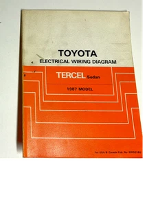 Toyota Tercel 1987 sedán diagramas de cableado eléctrico manual de fábrica OEM - Imagen 1 de 4