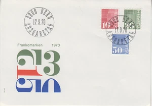 SWITZERLAND : 1970   FDC - SCOTT # 521/23  NUMERAL COIL - Picture 1 of 1