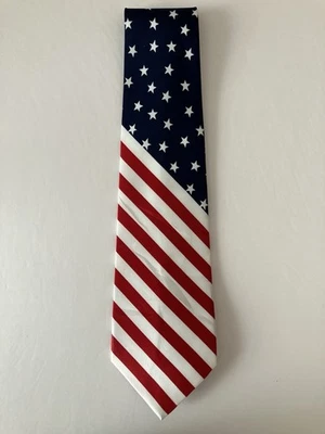 Corbata Parquet Para Hombre Poliéster Bandera Americana Old Glory Stars Rayas 57" Foto 1 de 4