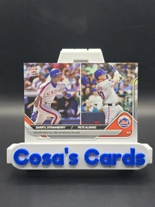 PETE ALONSO / DARRYL STRAWBERRY 2025 TOPPS NOW MLB #541 METS ALL TIME HR RECORD - Picture 1 of 2